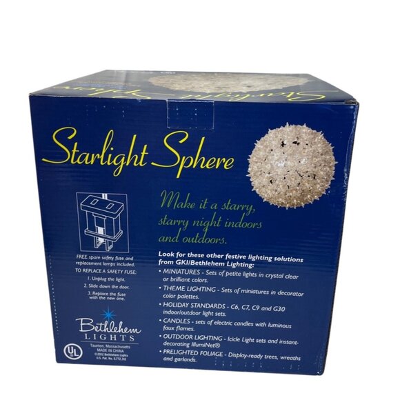 Bethlehem Lights 150 Light Constellation Silver Starlight Sphere Ball - Picture 4 of 6